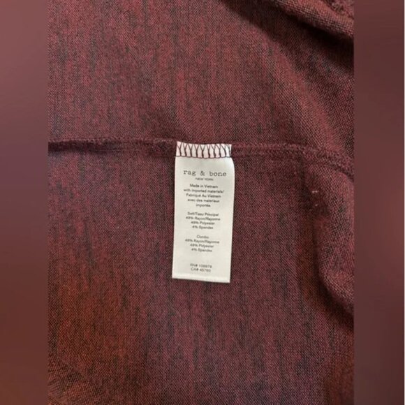 Anthropologie Rag & bone shift dress stretchy dress cranberry color size L - Picture 7 of 7